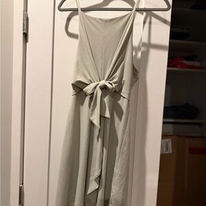 Gilli Cream Backless Tie-Front Dress